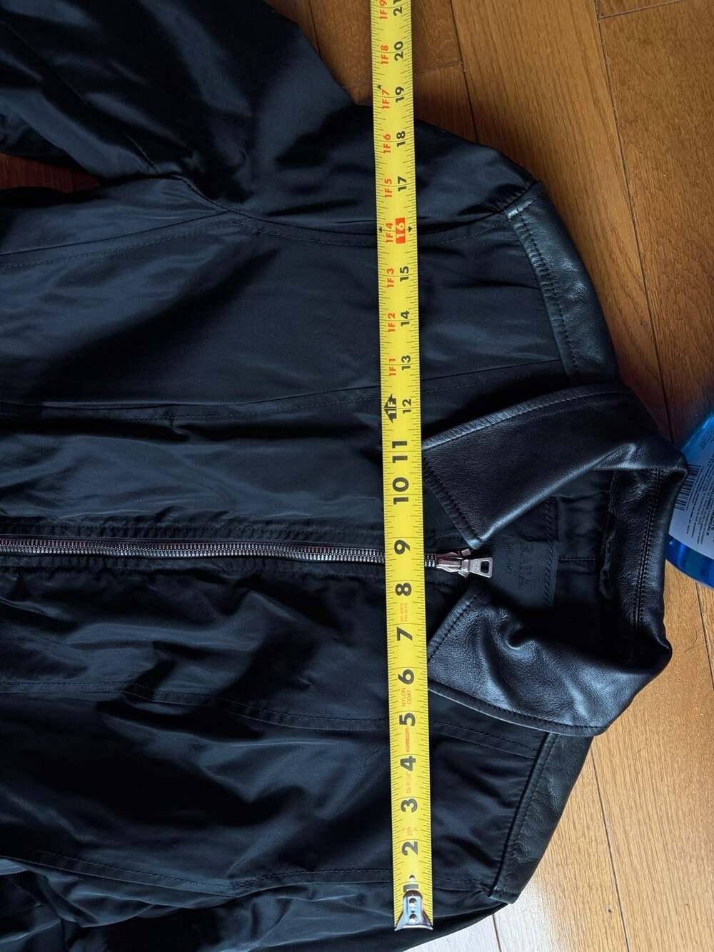 Prada Milano Black Nylon and Leather Jacket Size XL - Picture 9 of 9
